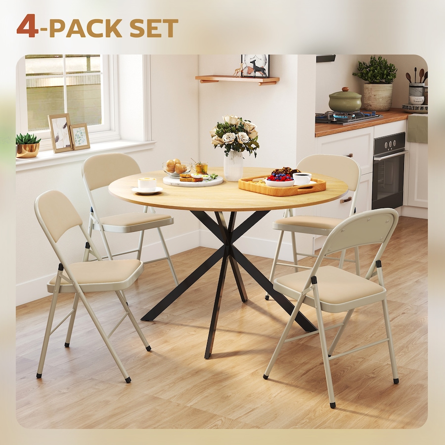 Image 919781_ALTMORE3.jpg, Product 919-781 / Price $144.19, HOMCOM Folding Chairs Set of 4, Foldable Chairs with Cushions from HOMCOM on TSC.ca's Home & Garden department