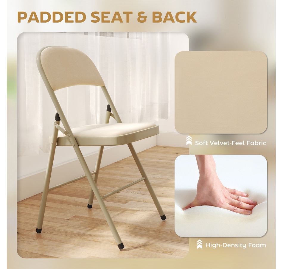 Image 919781_ALTMORE4.jpg, Product 919-781 / Price $114.99 - $144.99, HOMCOM Folding Chairs Set of 4, Foldable Chairs with Cushions from HOMCOM on TSC.ca's Home & Garden department