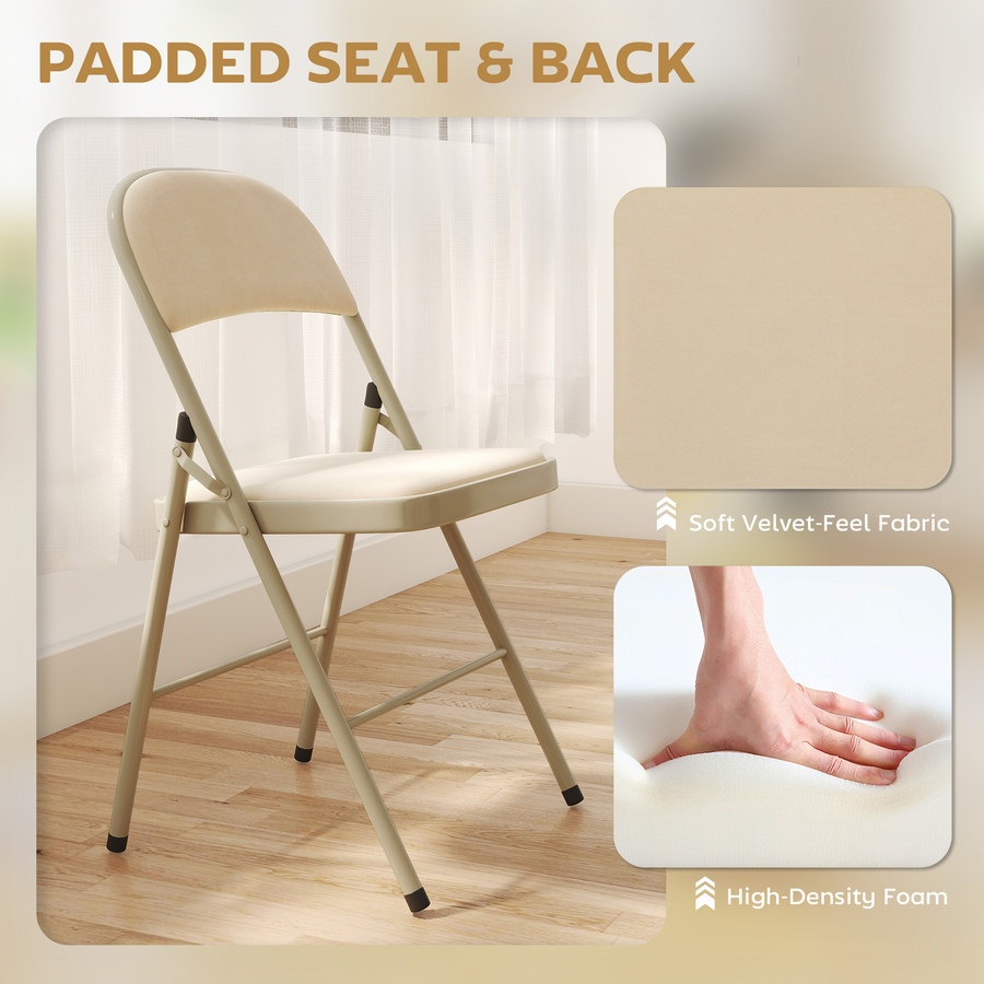 Image 919781_ALTMORE4.jpg, Product 919-781 / Price $144.19, HOMCOM Folding Chairs Set of 4, Foldable Chairs with Cushions from HOMCOM on TSC.ca's Home & Garden department