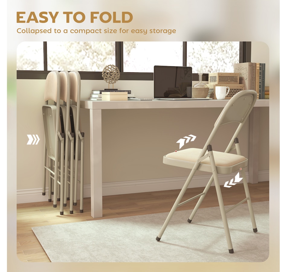 Image 919781_ALTMORE5.jpg, Product 919-781 / Price $114.99 - $144.99, HOMCOM Folding Chairs Set of 4, Foldable Chairs with Cushions from HOMCOM on TSC.ca's Home & Garden department