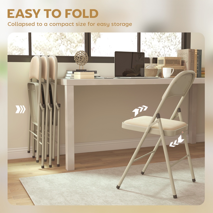 Image 919781_ALTMORE5.jpg, Product 919-781 / Price $144.19, HOMCOM Folding Chairs Set of 4, Foldable Chairs with Cushions from HOMCOM on TSC.ca's Home & Garden department