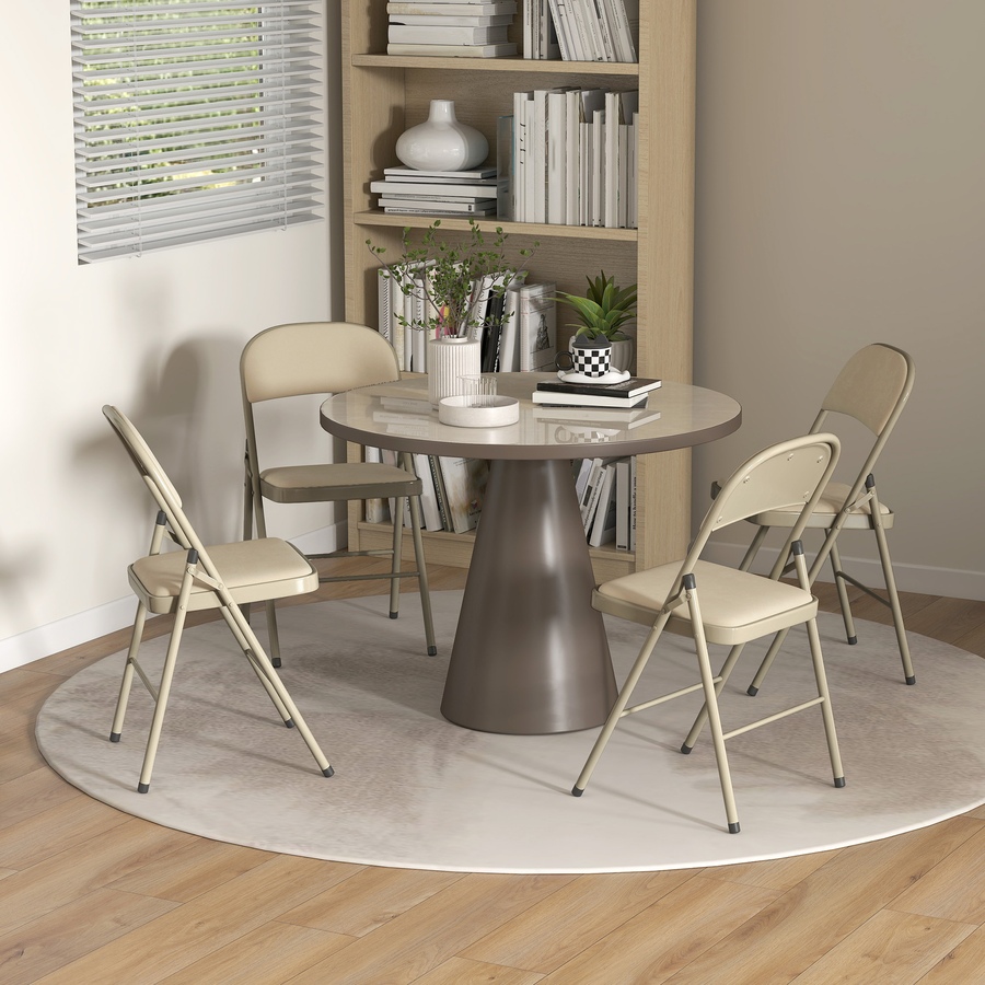 Image 919781_ALTMORE7.jpg, Product 919-781 / Price $144.19, HOMCOM Folding Chairs Set of 4, Foldable Chairs with Cushions from HOMCOM on TSC.ca's Home & Garden department