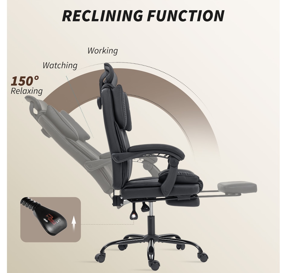 Image 919787_ALTMORE15.jpg, Product 919-787 / Price $154.99 - $189.99, HOMCOM Office Chair, Pet-Friendly Fabric Reclining Desk Chair from HOMCOM on TSC.ca's Home & Garden department