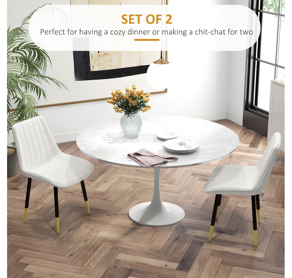 Image 919791_ALTMORE12.jpg, Product 919-791 / Price $189.99, HOMCOM Dining Chairs Set of 2, PU Leather Upholstered Kitchen Chair from HOMCOM on TSC.ca's Home & Garden department