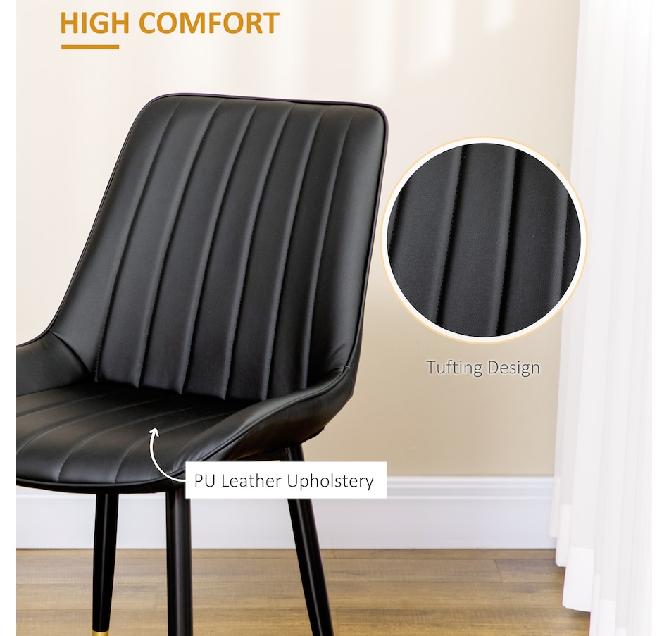 Image 919791_ALTMORE4.jpg, Product 919-791 / Price $189.99, HOMCOM Dining Chairs Set of 2, PU Leather Upholstered Kitchen Chair from HOMCOM on TSC.ca's Home & Garden department