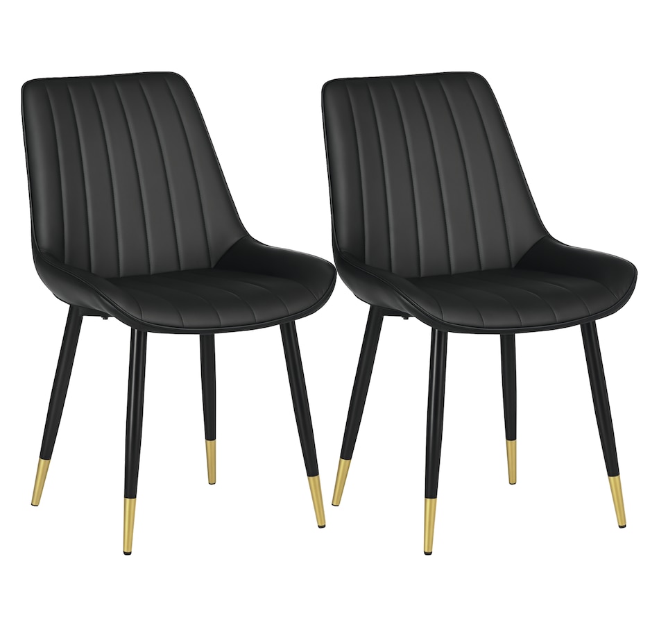 Image 919791_ST01.png, Product 919-791 / Price $189.99, HOMCOM Dining Chairs Set of 2, PU Leather Upholstered Kitchen Chair from HOMCOM on TSC.ca's Home & Garden department