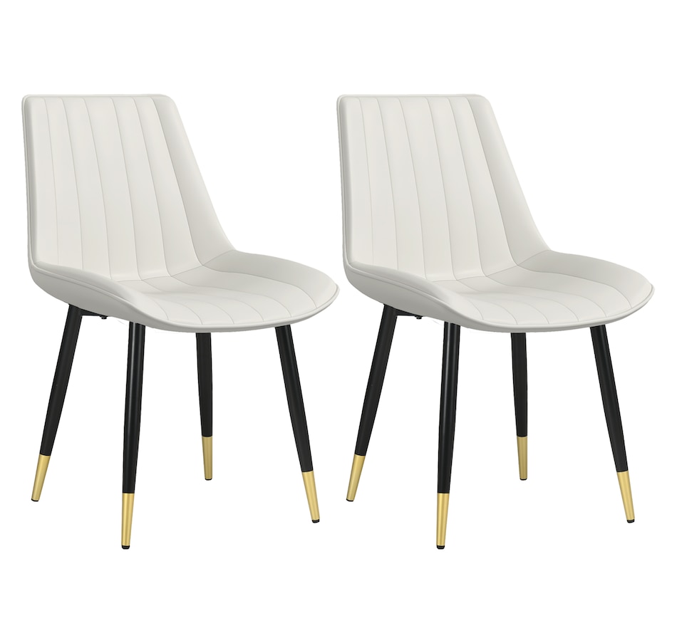 Image 919791_ST02.jpg, Product 919-791 / Price $189.99, HOMCOM Dining Chairs Set of 2, PU Leather Upholstered Kitchen Chair from HOMCOM on TSC.ca's Home & Garden department