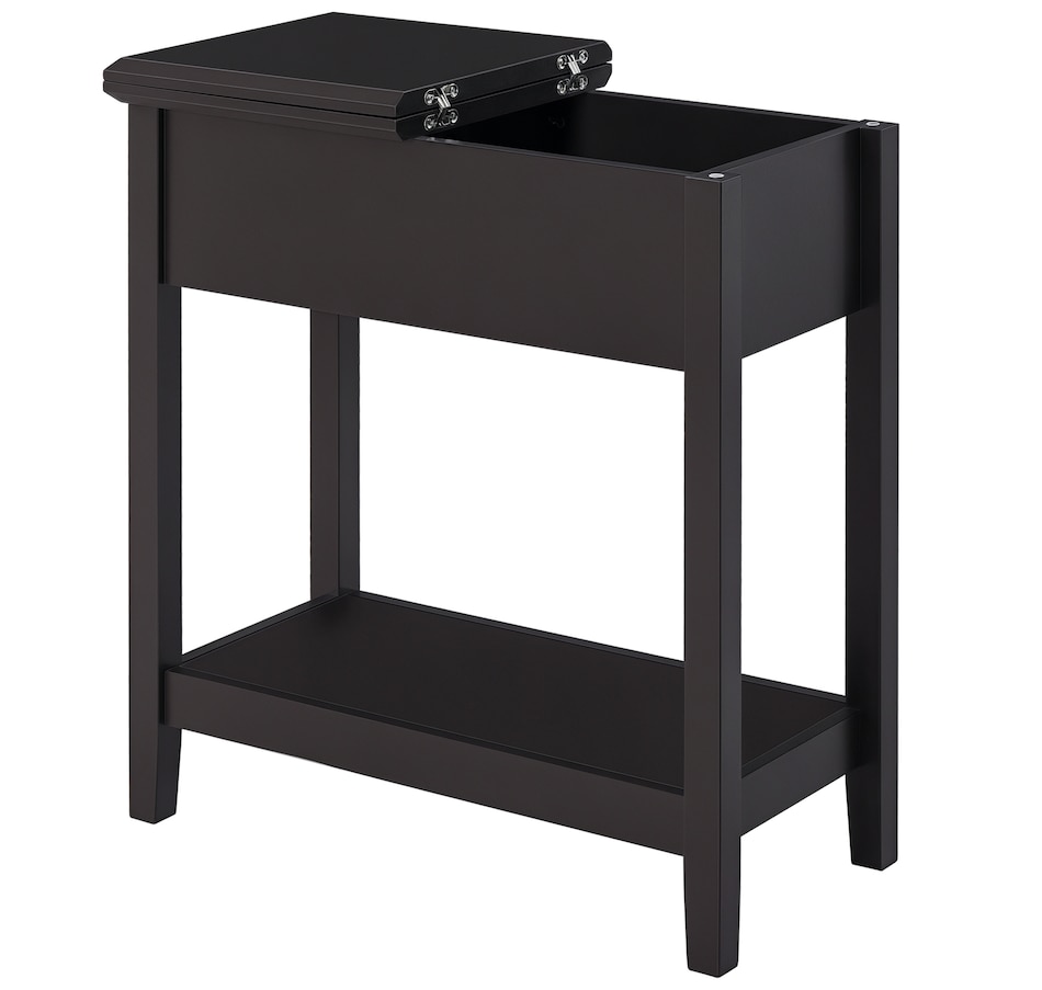 Image 919798_ST02.jpg, Product 919-798 / Price $74.99 - $94.99, HOMCOM Flip Top End Table, Narrow Side Table with Storage Shelf Bedroom from HOMCOM on TSC.ca's Home & Garden department