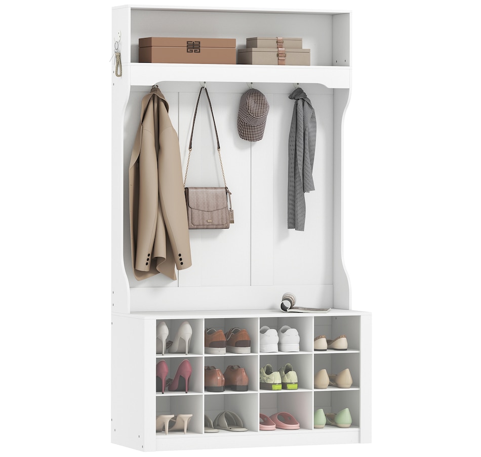 Image 919801_ST02.jpg, Product 919-801 / Price $179.99, HOMCOM Hall Tree with Bench and Shoe Storage Cubbies for Entryway from HOMCOM on TSC.ca's Home & Garden department