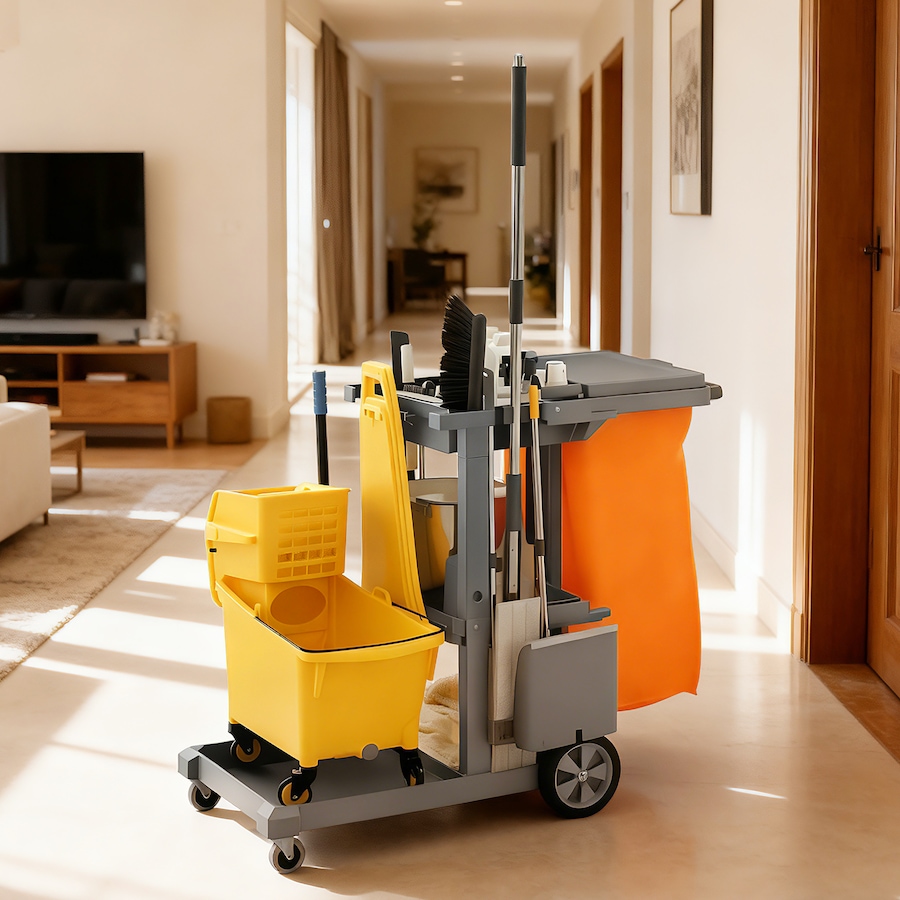 Image 919802_ALTMORE1.jpg, Product 919-802 / Price $129.99, HOMCOM Commercial Janitorial Cart, Professional Cleaning Trolley from HOMCOM on TSC.ca's Home & Garden department