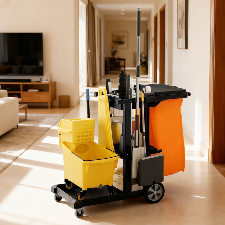 Image 919802_ALTMORE10.jpg, Product 919-802 / Price $129.99, HOMCOM Commercial Janitorial Cart, Professional Cleaning Trolley from HOMCOM on TSC.ca's Home & Garden department