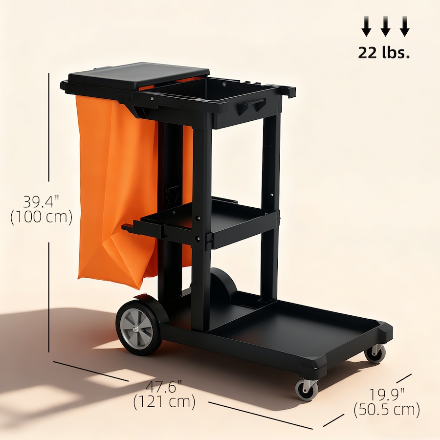 Image 919802_ALTMORE11.jpg, Product 919-802 / Price $129.99, HOMCOM Commercial Janitorial Cart, Professional Cleaning Trolley from HOMCOM on TSC.ca's Home & Garden department