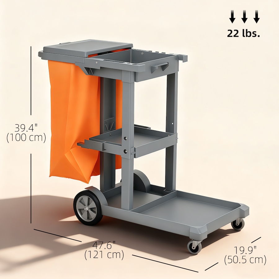Image 919802_ALTMORE2.jpg, Product 919-802 / Price $129.99, HOMCOM Commercial Janitorial Cart, Professional Cleaning Trolley from HOMCOM on TSC.ca's Home & Garden department