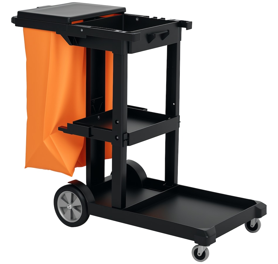 Image 919802_ST02.jpg, Product 919-802 / Price $134.99 - $139.99, HOMCOM Commercial Janitorial Cart, Professional Cleaning Trolley from HOMCOM on TSC.ca's Home & Garden department