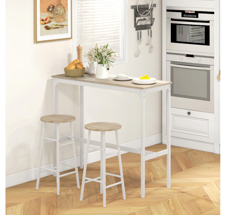 Image 919805_ALTMORE1.jpg, Product 919-805 / Price $124.99, HOMCOM 3-Piece Bar Table and Chairs Set for Dining Room from HOMCOM on TSC.ca's Home & Garden department