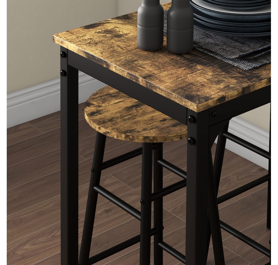 Image 919805_ALTMORE15.jpg, Product 919-805 / Price $124.99, HOMCOM 3-Piece Bar Table and Chairs Set for Dining Room from HOMCOM on TSC.ca's Home & Garden department
