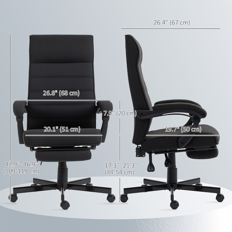 Image 919806_ALTMORE2.jpg, Product 919-806 / Price $159.99, Vinsetto High-Back Office Chair Linen Computer Desk Chair from Vinsetto on TSC.ca's Home & Garden department