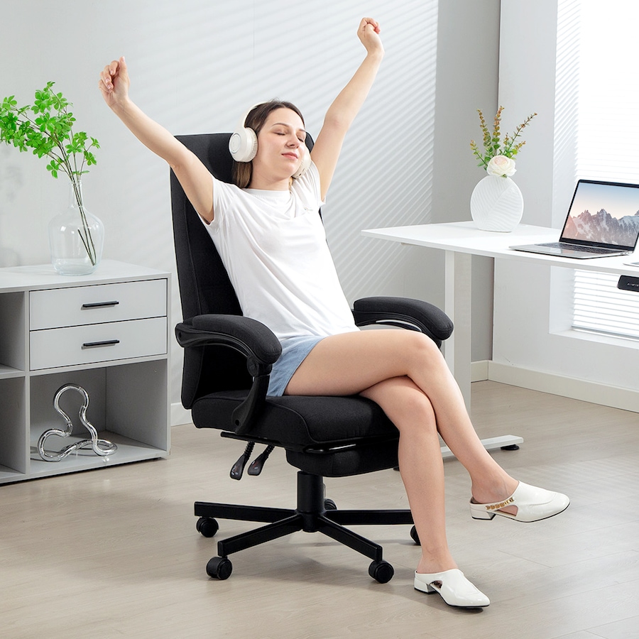 Image 919806_ALTMORE8.jpg, Product 919-806 / Price $159.99, Vinsetto High-Back Office Chair Linen Computer Desk Chair from Vinsetto on TSC.ca's Home & Garden department