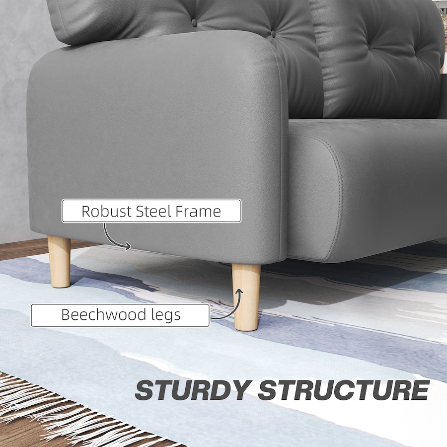 Image 919811_ALTMORE14.jpg, Product 919-811 / Price $239.99, HOMCOM 58" Loveseat Sofa for Bedroom 2 Seater Couch w/ Cushions from HOMCOM on TSC.ca's Home & Garden department