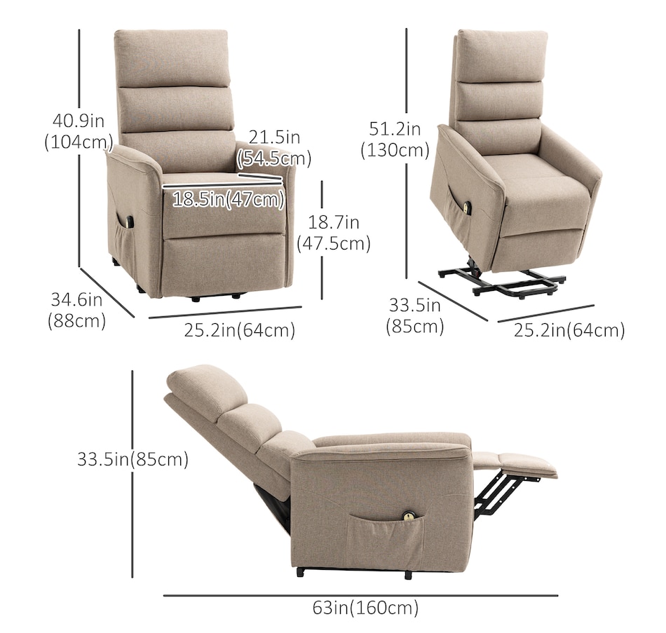 Image 919814_ALTMORE11.jpg, Product 919-814 / Price $449.99 - $499.99, HOMCOM Power Lift Chair Recliner for Elderly with Remote Control from HOMCOM on TSC.ca's Home & Garden department