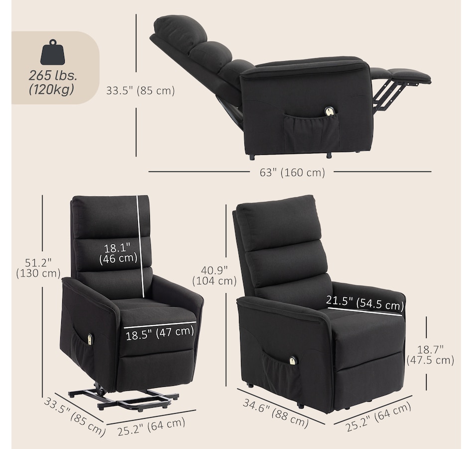 Image 919814_ALTMORE19.jpg, Product 919-814 / Price $449.99 - $499.99, HOMCOM Power Lift Chair Recliner for Elderly with Remote Control from HOMCOM on TSC.ca's Home & Garden department