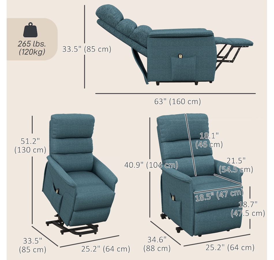 Image 919814_ALTMORE27.jpg, Product 919-814 / Price $449.99 - $499.99, HOMCOM Power Lift Chair Recliner for Elderly with Remote Control from HOMCOM on TSC.ca's Home & Garden department