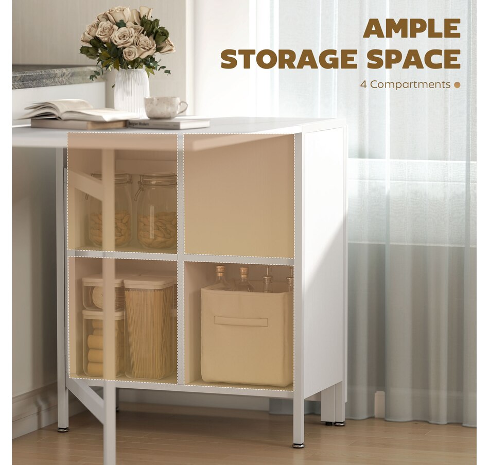Image 919815_ALTMORE14.jpg, Product 919-815 / Price $174.99, HOMCOM Folding Dining Table with 4-Shelves, Drop Leaf Kitchen Table from HOMCOM on TSC.ca's Home & Garden department