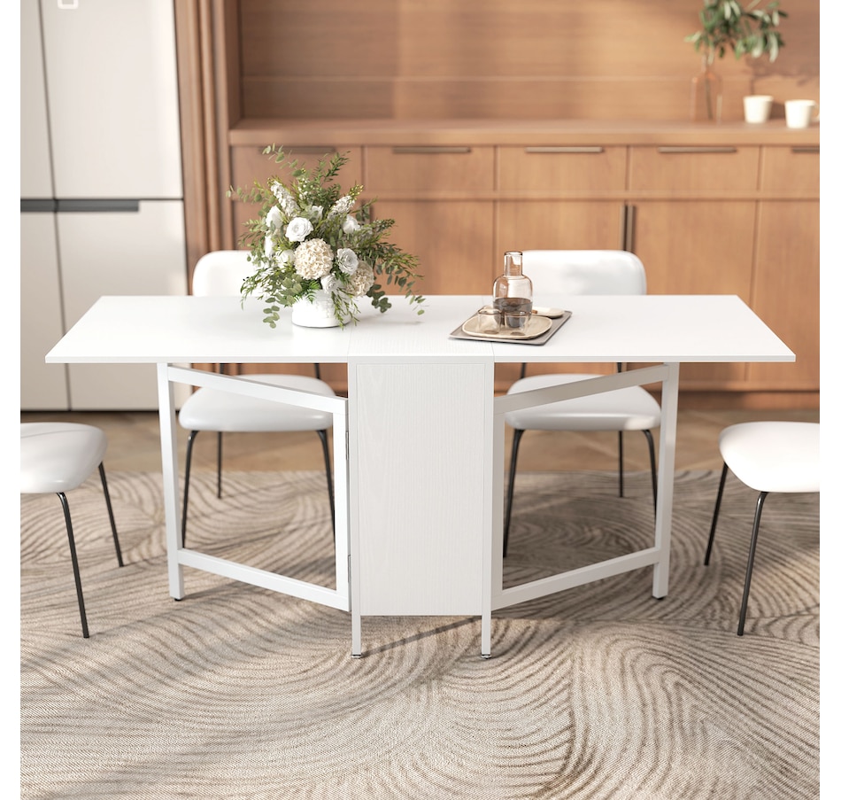 Image 919815_ALTMORE16.jpg, Product 919-815 / Price $174.99, HOMCOM Folding Dining Table with 4-Shelves, Drop Leaf Kitchen Table from HOMCOM on TSC.ca's Home & Garden department