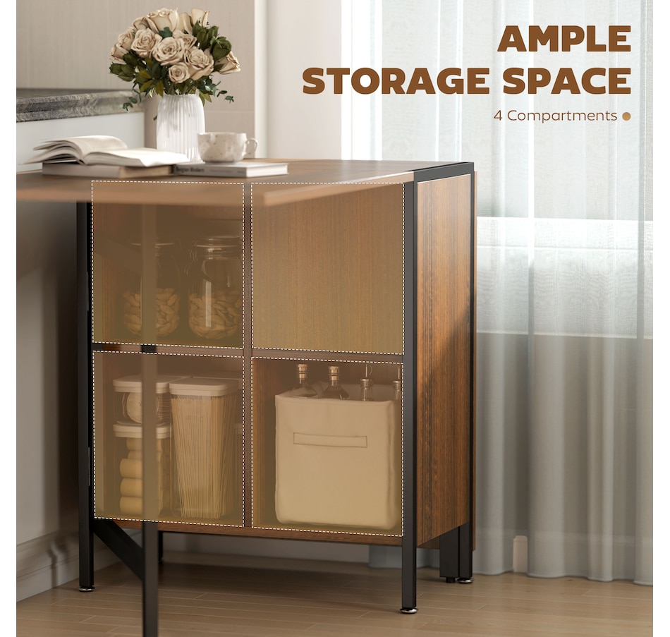 Image 919815_ALTMORE5.jpg, Product 919-815 / Price $174.99, HOMCOM Folding Dining Table with 4-Shelves, Drop Leaf Kitchen Table from HOMCOM on TSC.ca's Home & Garden department