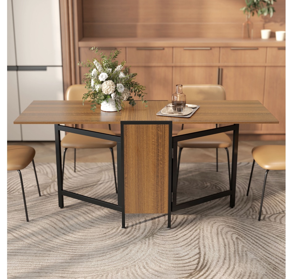 Image 919815_ALTMORE7.jpg, Product 919-815 / Price $174.99, HOMCOM Folding Dining Table with 4-Shelves, Drop Leaf Kitchen Table from HOMCOM on TSC.ca's Home & Garden department