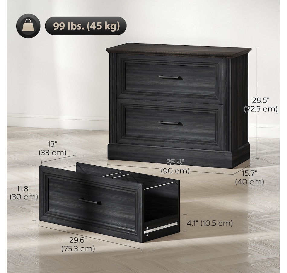 Image 919816_ALTMORE2.jpg, Product 919-816 / Price $169.99, HOMCOM Lateral File Cabinet with 2 Drawers, Farmhouse Filing Cabinet from HOMCOM on TSC.ca's Home & Garden department