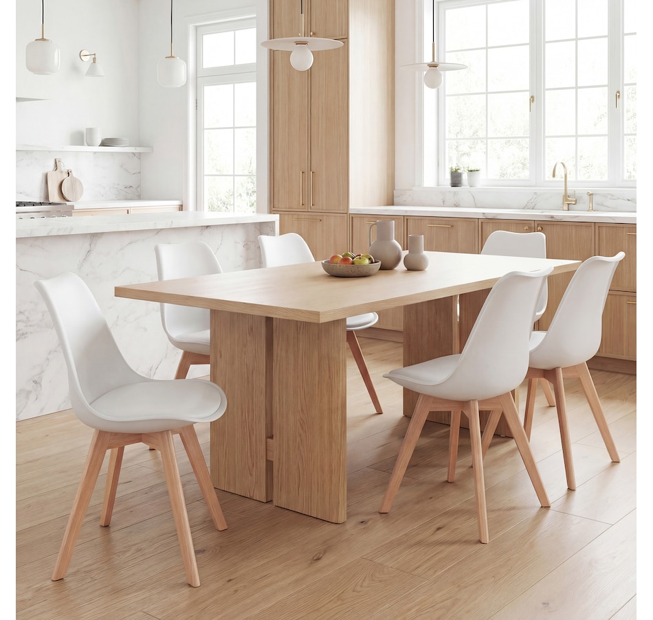 Image 919826_ALTMORE1.jpg, Product 919-826 / Price $304.99 - $314.99, HOMCOM Modern Dining Chairs Set of 6 with PU Leather Cushion, Wood Frame from HOMCOM on TSC.ca's Home & Garden department