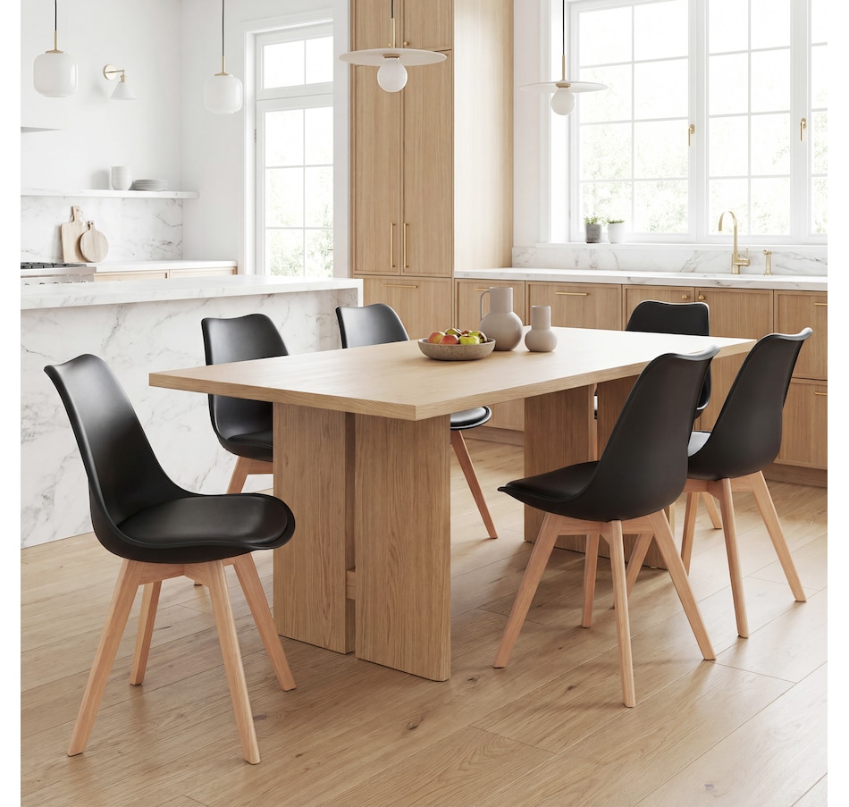 Image 919826_ALTMORE10.jpg, Product 919-826 / Price $304.99 - $314.99, HOMCOM Modern Dining Chairs Set of 6 with PU Leather Cushion, Wood Frame from HOMCOM on TSC.ca's Home & Garden department