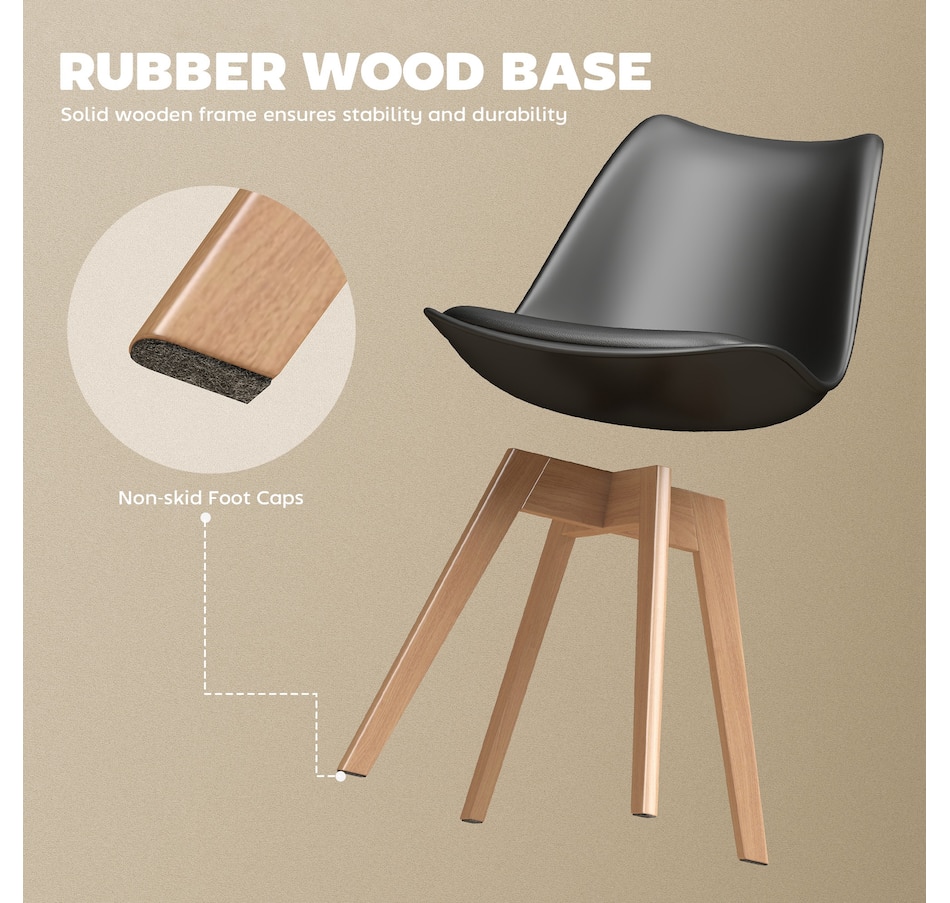 Image 919826_ALTMORE14.jpg, Product 919-826 / Price $304.99 - $314.99, HOMCOM Modern Dining Chairs Set of 6 with PU Leather Cushion, Wood Frame from HOMCOM on TSC.ca's Home & Garden department