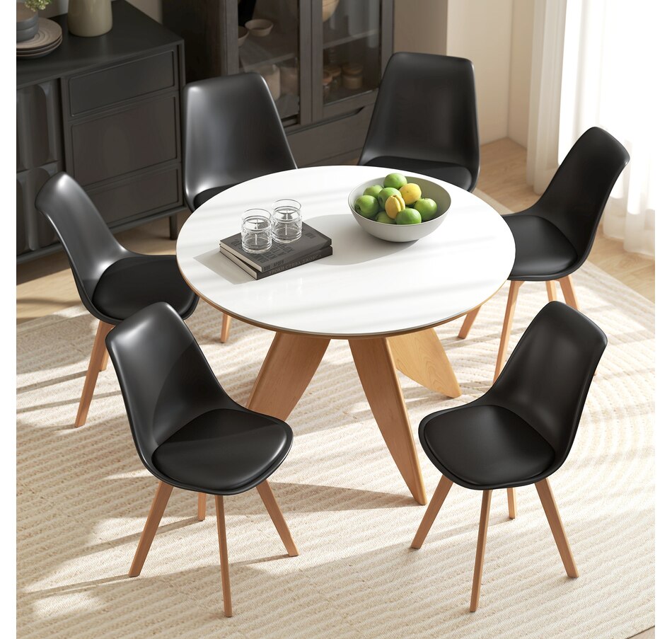 Image 919826_ALTMORE16.jpg, Product 919-826 / Price $304.99 - $314.99, HOMCOM Modern Dining Chairs Set of 6 with PU Leather Cushion, Wood Frame from HOMCOM on TSC.ca's Home & Garden department