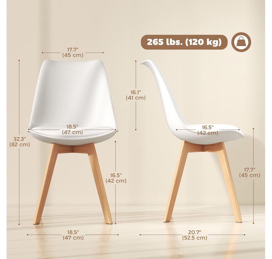 Image 919826_ALTMORE2.jpg, Product 919-826 / Price $304.99 - $314.99, HOMCOM Modern Dining Chairs Set of 6 with PU Leather Cushion, Wood Frame from HOMCOM on TSC.ca's Home & Garden department