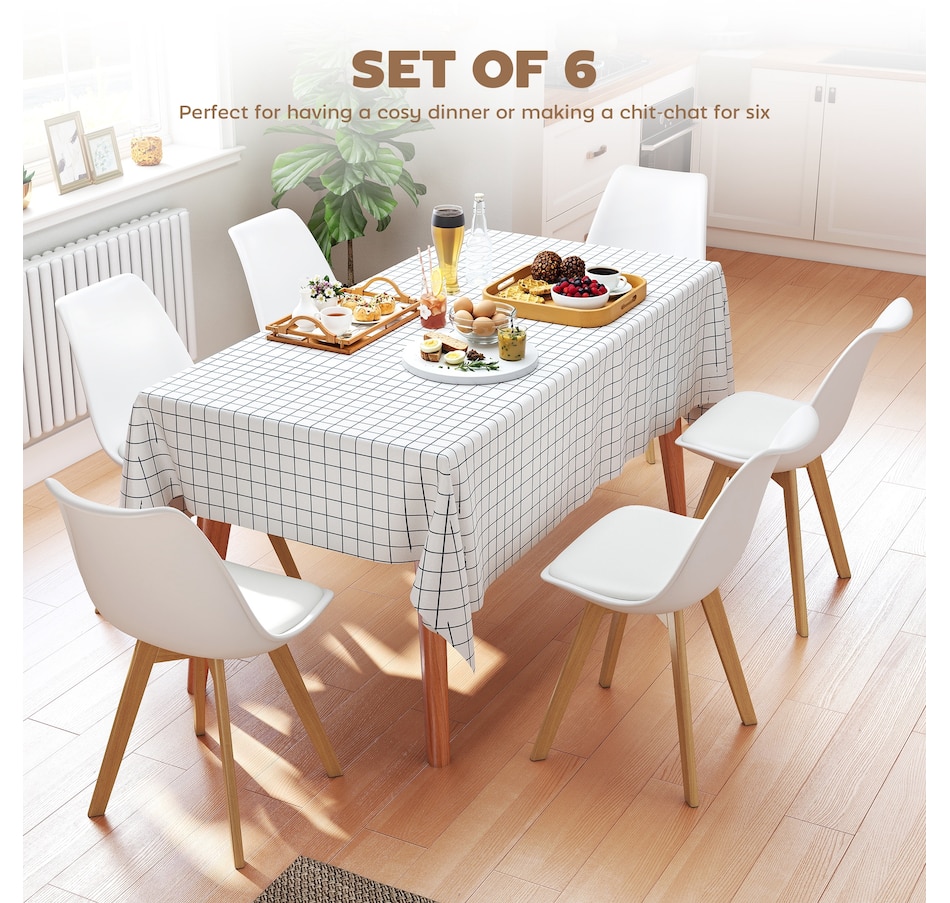 Image 919826_ALTMORE3.jpg, Product 919-826 / Price $304.99 - $314.99, HOMCOM Modern Dining Chairs Set of 6 with PU Leather Cushion, Wood Frame from HOMCOM on TSC.ca's Home & Garden department