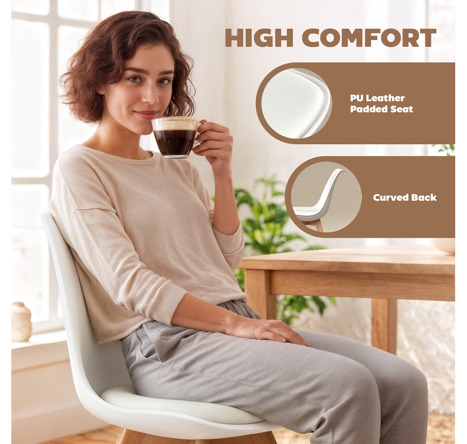 Image 919826_ALTMORE4.jpg, Product 919-826 / Price $304.99 - $314.99, HOMCOM Modern Dining Chairs Set of 6 with PU Leather Cushion, Wood Frame from HOMCOM on TSC.ca's Home & Garden department