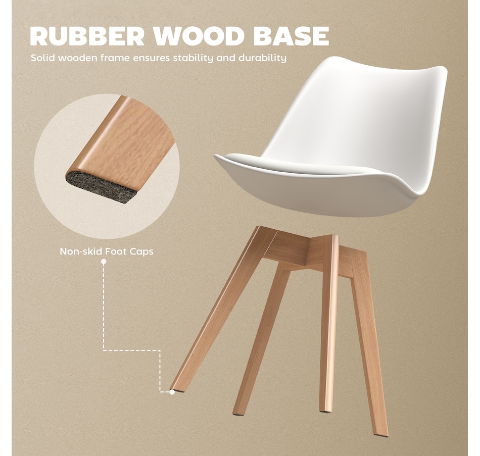 Image 919826_ALTMORE5.jpg, Product 919-826 / Price $304.99 - $314.99, HOMCOM Modern Dining Chairs Set of 6 with PU Leather Cushion, Wood Frame from HOMCOM on TSC.ca's Home & Garden department