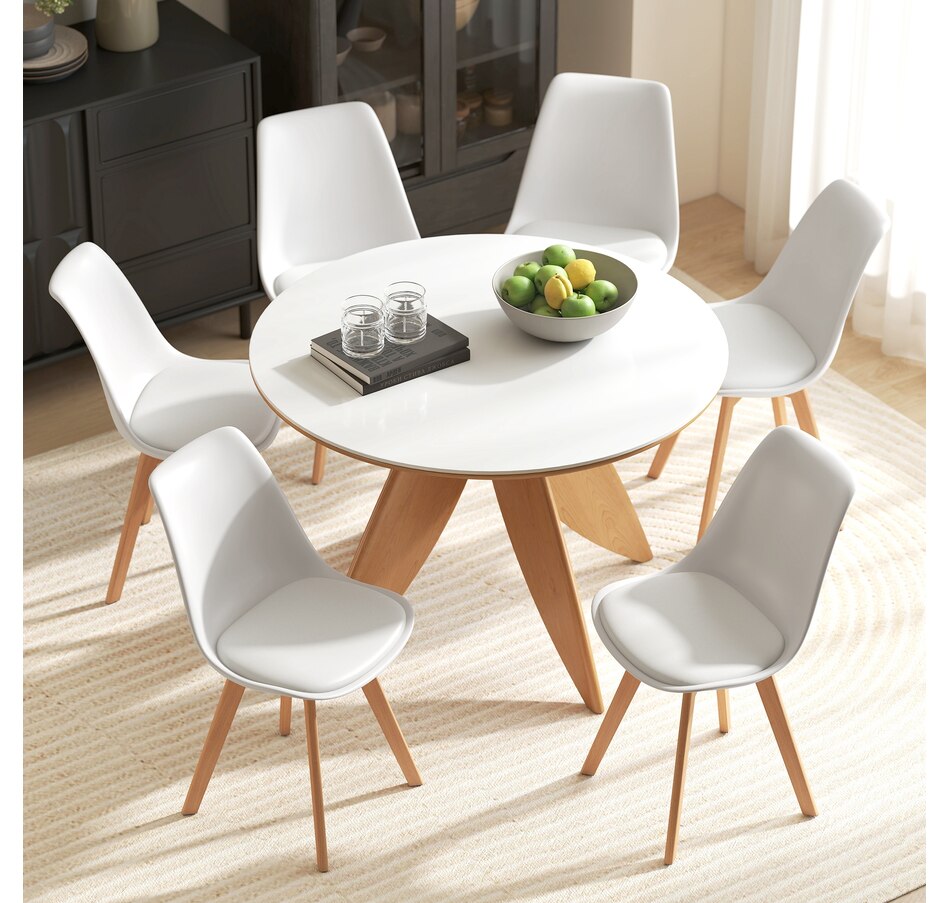 Image 919826_ALTMORE7.jpg, Product 919-826 / Price $304.99 - $314.99, HOMCOM Modern Dining Chairs Set of 6 with PU Leather Cushion, Wood Frame from HOMCOM on TSC.ca's Home & Garden department