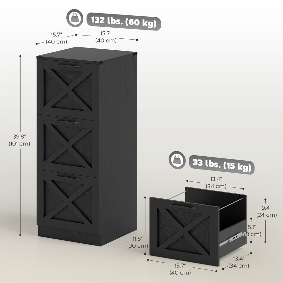 Image 919827_ALTMORE2.jpg, Product 919-827 / Price $139.99 - $164.79, HOMCOM 3 Drawer File Cabinet, Filing Cabinet Fits Letter/A4 Size from HOMCOM on TSC.ca's Home & Garden department