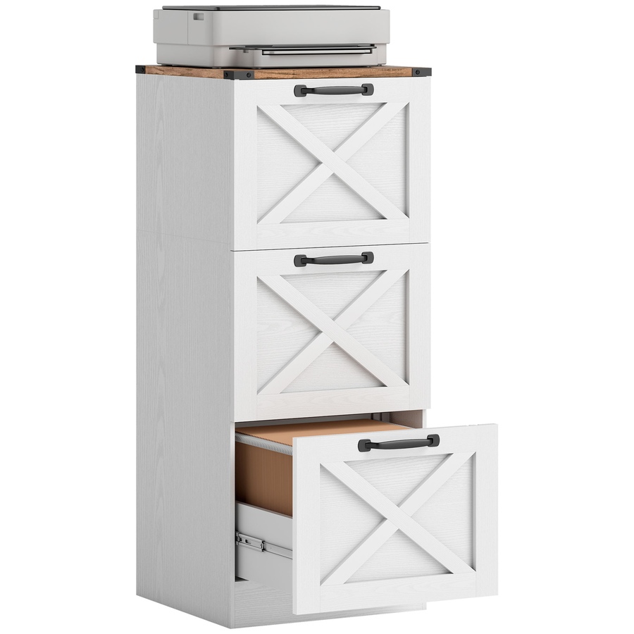 Image 919827_ST02.jpg, Product 919-827 / Price $139.99 - $164.79, HOMCOM 3 Drawer File Cabinet, Filing Cabinet Fits Letter/A4 Size from HOMCOM on TSC.ca's Home & Garden department