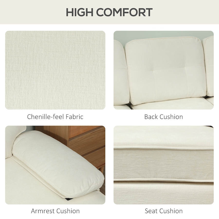 Image 919839_ALTMORE13.jpg, Product 919-839 / Price $489.99, HOMCOM L-Shape Sofa with Right Chaise Lounge and Rubber Wooden Legs from HOMCOM on TSC.ca's Home & Garden department