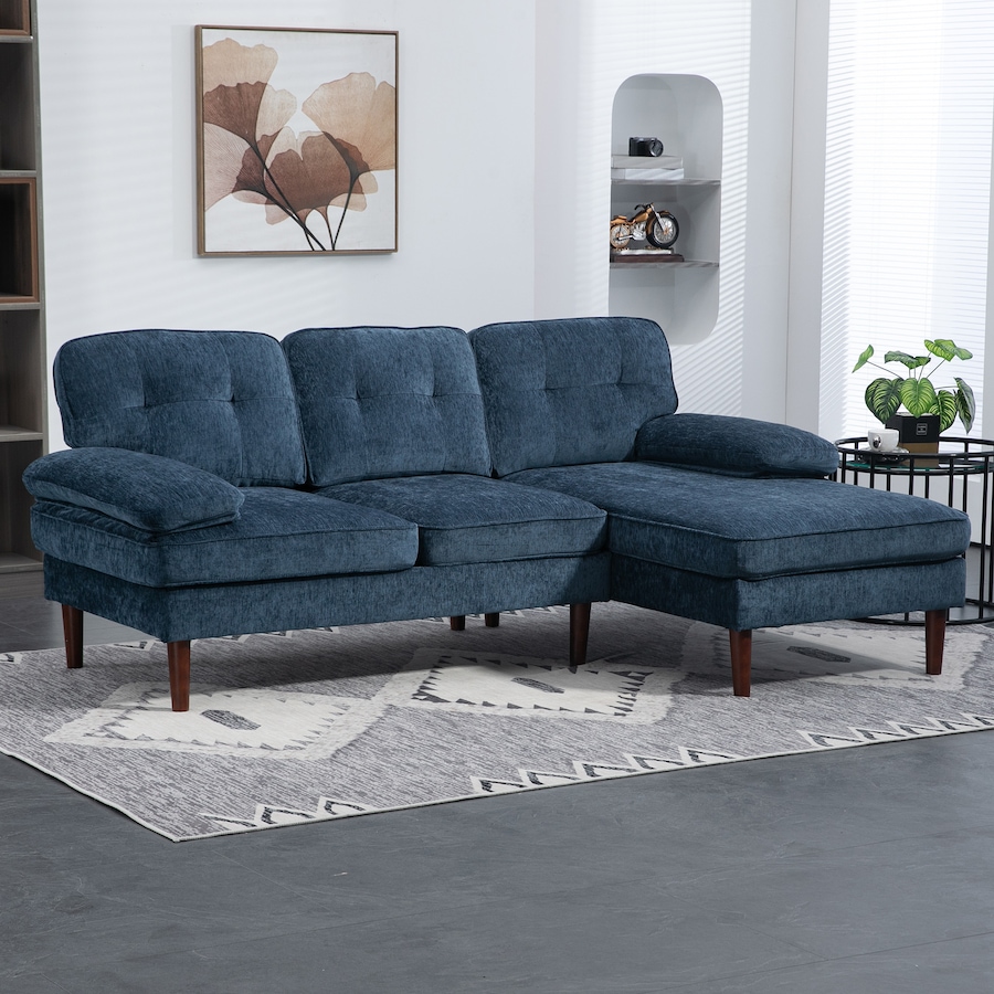 Image 919839_ALTMORE18.jpg, Product 919-839 / Price $489.99, HOMCOM L-Shape Sofa with Right Chaise Lounge and Rubber Wooden Legs from HOMCOM on TSC.ca's Home & Garden department