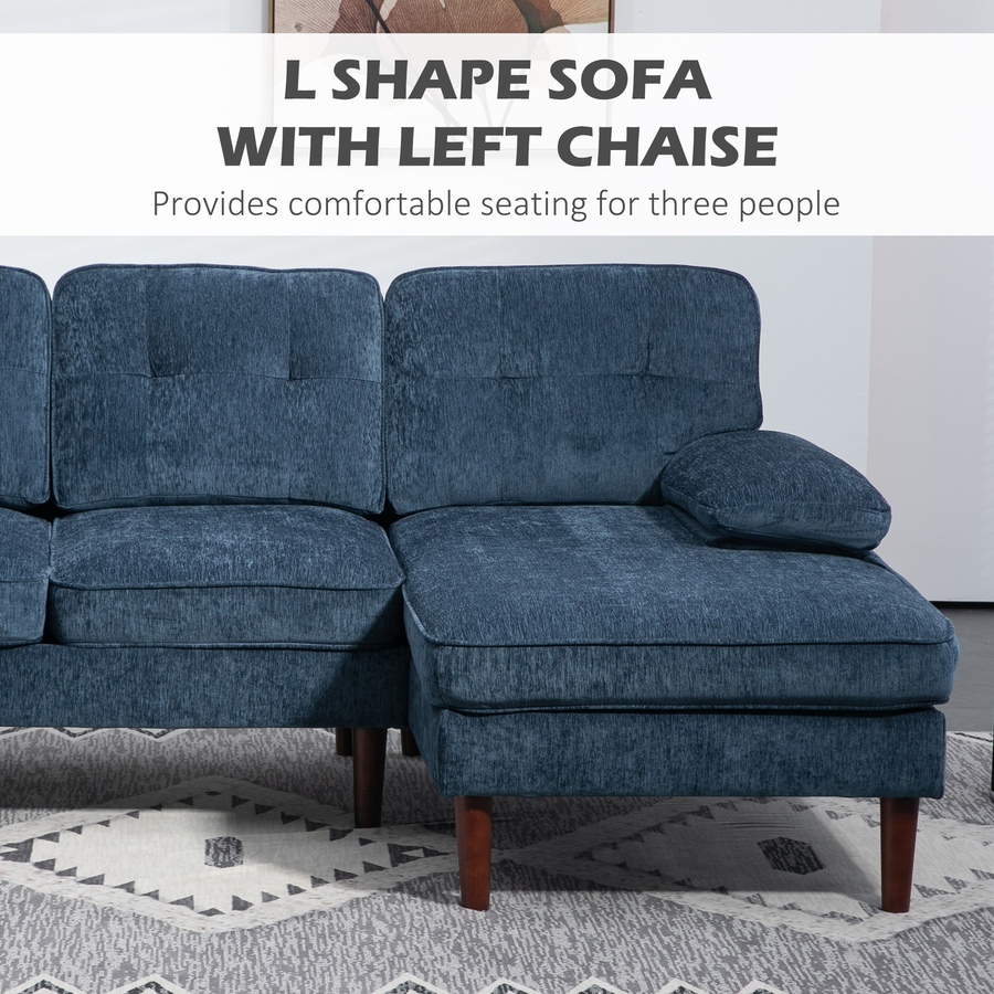 Image 919839_ALTMORE20.jpg, Product 919-839 / Price $489.99, HOMCOM L-Shape Sofa with Right Chaise Lounge and Rubber Wooden Legs from HOMCOM on TSC.ca's Home & Garden department