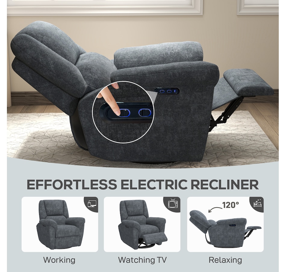 Image 919848_ALTMORE12.jpg, Product 919-848 / Price $609.99 - $619.99, HOMCOM Power Recliner Chair, Upholstered Recliner Chair w/ USB Ports from HOMCOM on TSC.ca's Home & Garden department