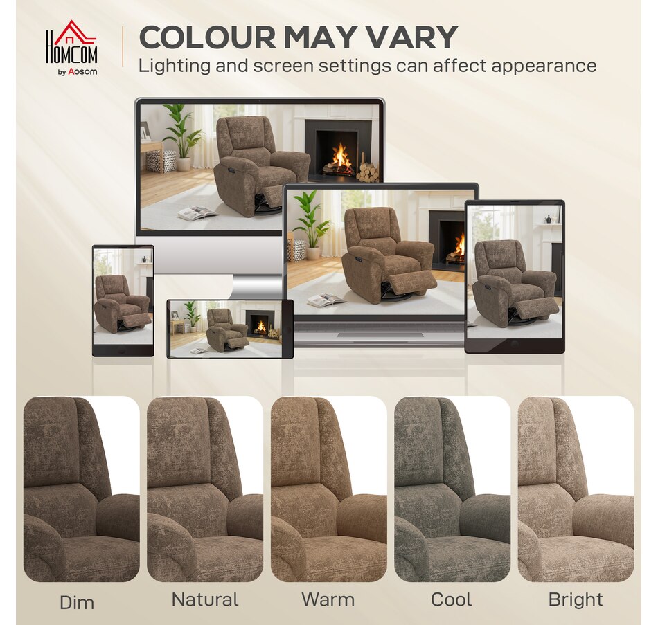 Image 919848_ALTMORE7.jpg, Product 919-848 / Price $609.99 - $619.99, HOMCOM Power Recliner Chair, Upholstered Recliner Chair w/ USB Ports from HOMCOM on TSC.ca's Home & Garden department
