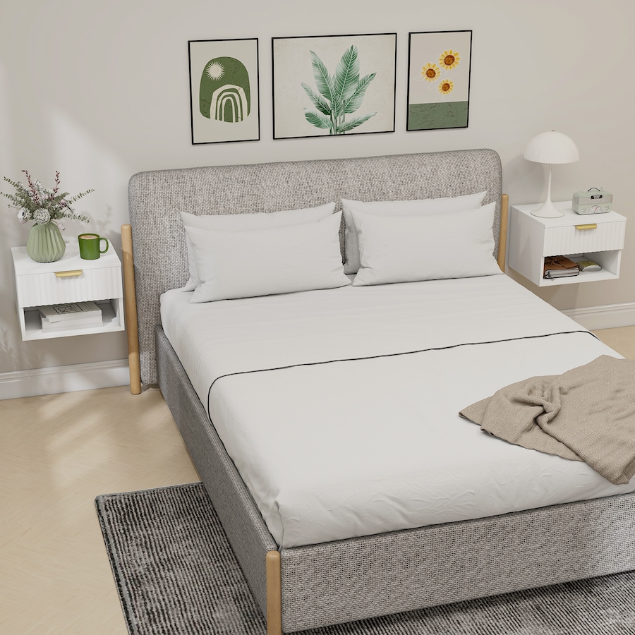 Image 919864_ALTMORE1.jpg, Product 919-864 / Price $96.99 - $99.99, HOMCOM Floating Nightstands Set of 2, Bedside Tables with Fluted Drawer from HOMCOM on TSC.ca's Home & Garden department