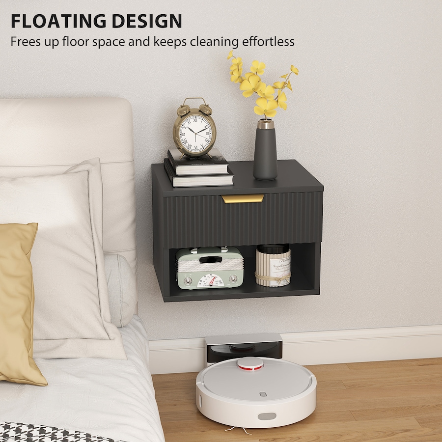 Image 919864_ALTMORE14.jpg, Product 919-864 / Price $96.99 - $99.99, HOMCOM Floating Nightstands Set of 2, Bedside Tables with Fluted Drawer from HOMCOM on TSC.ca's Home & Garden department