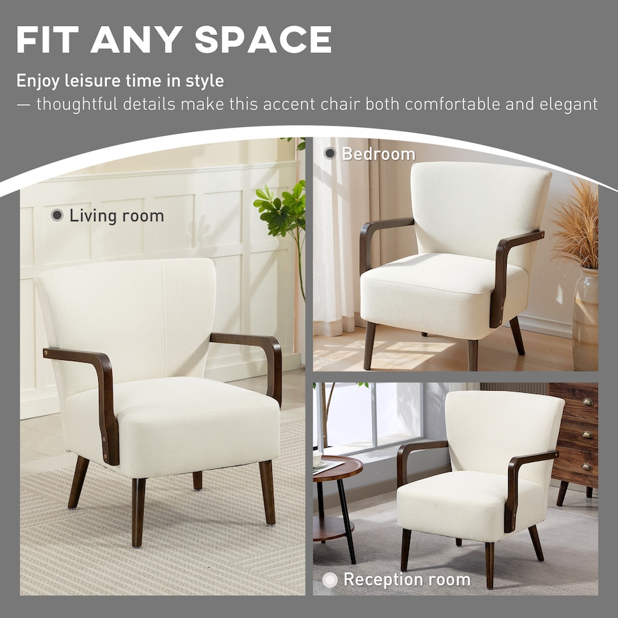 Image 919883_ALTMORE14.jpg, Product 919-883 / Price $139.99, HOMCOM Accent Chair, Linen Fabric Armchair with Wooden Legs from HOMCOM on TSC.ca's Home & Garden department